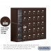 Salsbury Cell Phone Storage Locker - with Front Access Panel - 5 Door High Unit (8 Inch Deep Compartments) - 25 A Doors (24 usable) - Bronze - Surface Mounted - Resettable Combination Locks